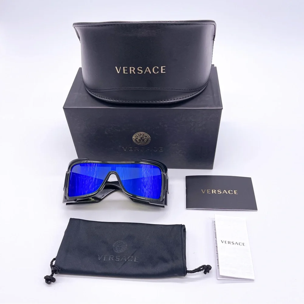 NEW MAXI MEDUSA BIGGIE SHIELD SUNGLASSES VERSACE VE4451 GB1/55 UNISEX NEW
